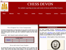 Tablet Screenshot of chessdevon.co.uk